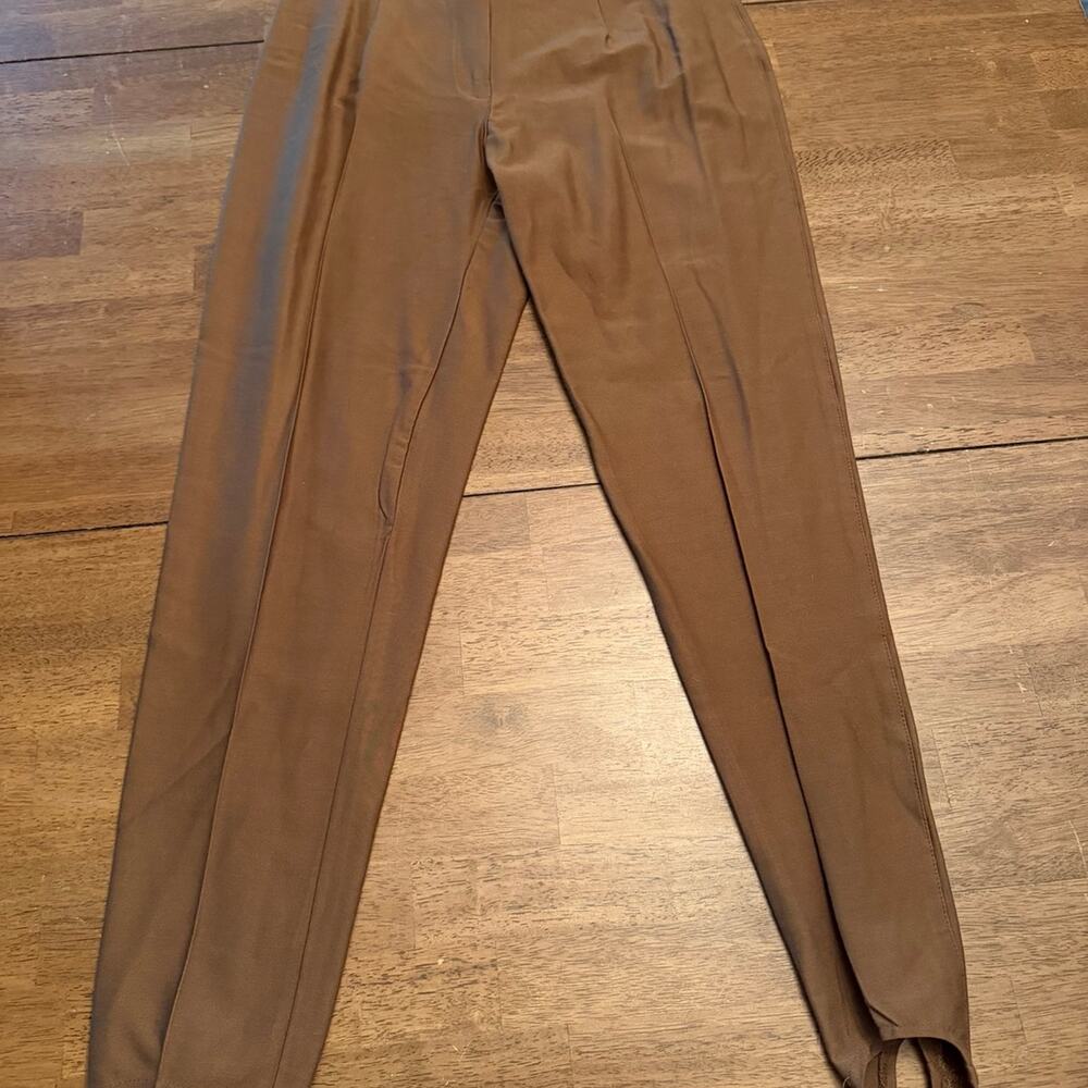 Vintage Glory of New York Stirrup Pants Brown Size 8 High Waist Stretch Riding